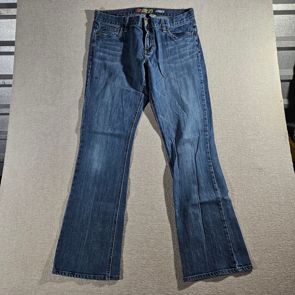 Old Navy Ultra Low Waist Bootcut Jeans Womens 10 Stretch Blue Denim
